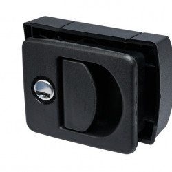 STS Kubus recessed handle lock for Zadi cylinder locks - Black