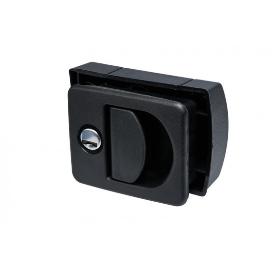 STS Kubus recessed handle lock for Zadi cylinder locks - Black