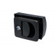 STS Kubus recessed handle lock for Zadi cylinder locks - Black