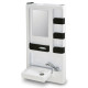 Swivel bathroom wall cabinet with fold-down washbasin