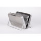 Stainless steel charcoal suitcase grill