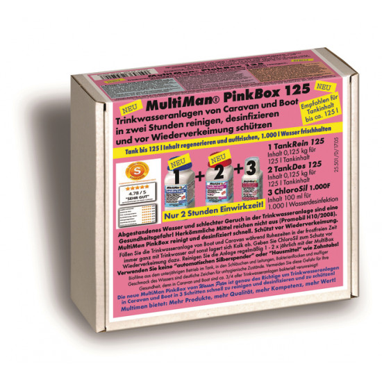 MultiMan PinkBox, 125 Cleaning of the drinking water system