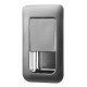 Snap lock 36 x 59 mm - Matt Chrome