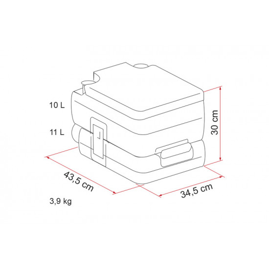 Camping toilet Bi-Pot 30 - Small