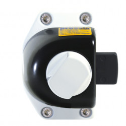 Door lock for Ford Transit 2006 - 2013 - Black / White - Rotary knob - Set of 2