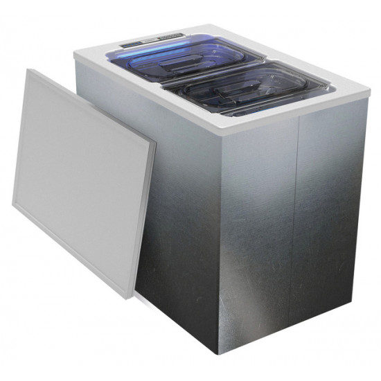 Built-in compressor, top loader TL43 - Grey - 40 l