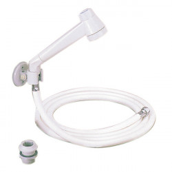 Modern grey shower set, 2m hose