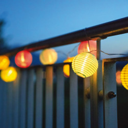 Carbest LED string lights including solar panel and battery