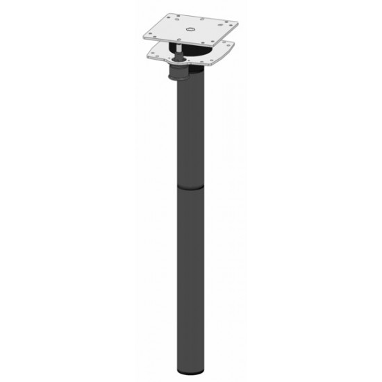 Aluminum swivel table base, 700 mm high - 3-piece