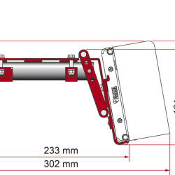 Awning adapter for F43van, F45Ti, F45Ti L, ZIP roof racks - roof rail kit
