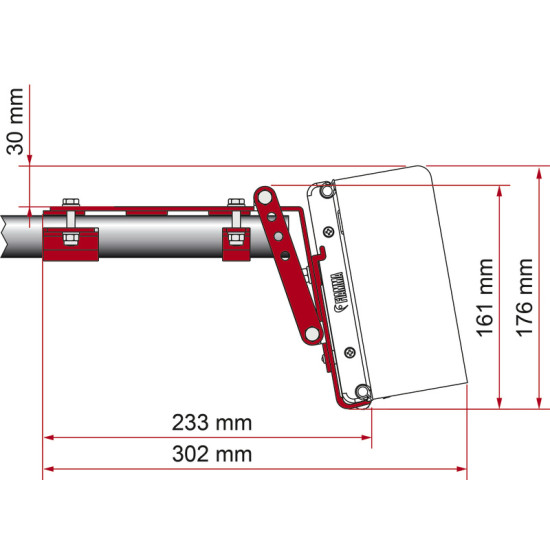 Awning adapter for F43van, F45Ti, F45Ti L, ZIP roof racks - roof rail kit
