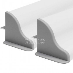 Solar panel aluminum mounting spoiler set - width up to 550 mm - white