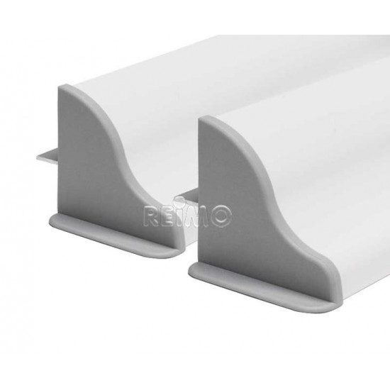 Solar panel aluminum mounting spoiler set - width up to 550 mm - white