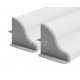 Solar panel aluminum mounting spoiler set - width up to 550 mm - white