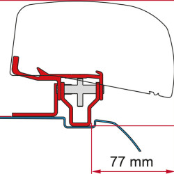 Fiamma F40van mounting adapter for Nissan NV200, black