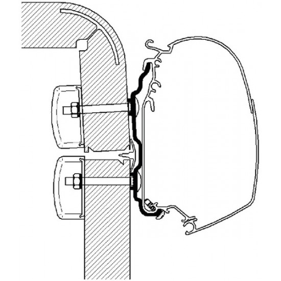 Adapter for Omnistor awning - Hymer 2016 - 4m