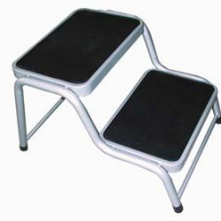 Double steel step - height 38 cm