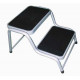 Double steel step - height 38 cm