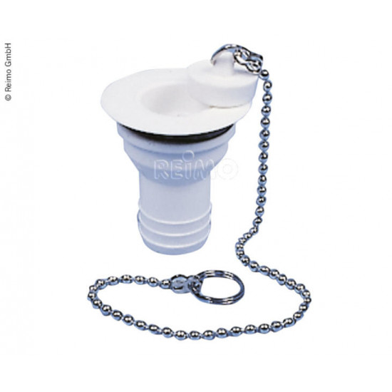 Water drain fitting straight hose 1", drain opening 31mm, pack of 10