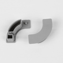 End cap flap profile - Left - Medium grey