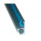 Aluminum keder rail with screw channel - 5 m