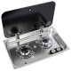 Stainless steel built-in cooker with glass cover ASO - 2 burners