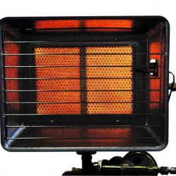 Gas heater 2.5-4.2kW (ignition safety device, 0.4m hose + 50mbar regulator)