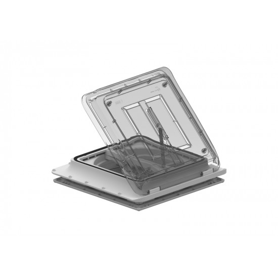 12V Crank Roof Vent Turbo-Vent Premium - 40 x 40 cm - Crystal Vent