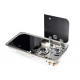 Cooker-sink combination – with 2-piece glass cover