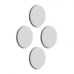 Metal nano-gel pads; set of 4, white, Ø 7.5 cm