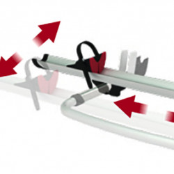 Rail Premium S bicycle rail, silver