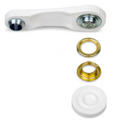 Brass eyelets with washers - 11 mm