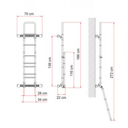 Mounting profile kit Bars Deluxe DJ Sprinter/Crafter from 2006 onwards - Silver