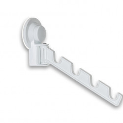 Clothes rail with suction cup - White