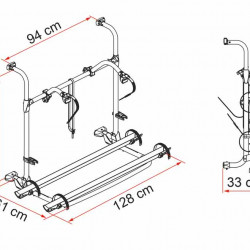 Autotrail Carry Bike Pro rear carrier, max. load capacity 40kg