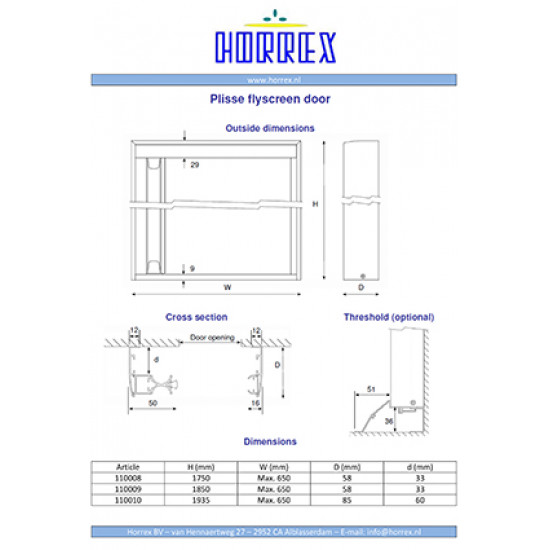 Fly screen door for cabin door, 193.5 x 65 cm
