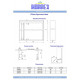 Fly screen door for cabin door, 193.5 x 65 cm