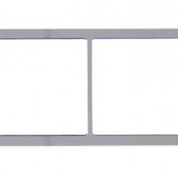 Double cover frame 62x115mm, silver chrome