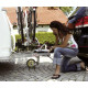 Support wheel 230 x 80 - steel rims - rubber tires - with support load indicator