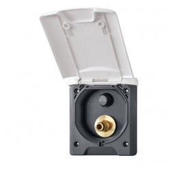 Gas outlet 120 x 135 mm with magnetic closure - Black