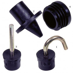 Tent pole spike, ground spike, tent pole tip