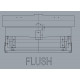 Snap lock 36 x 59 mm for door thicknesses 12 - 18 mm - Matte Black / Chrome