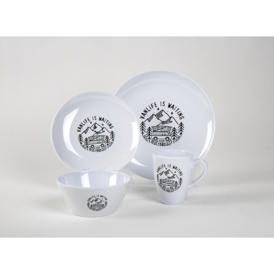 Vanlife Dinnerware Set - 16-piece - For 4 people