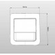 Snap lock 55 x 59 mm for door thicknesses 12 - 18 mm - matt chrome