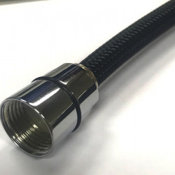 Shower hose - Black fabric - 1.5 m