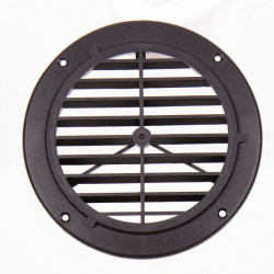 Ventilation grille, black, outer diameter: 164mm, round