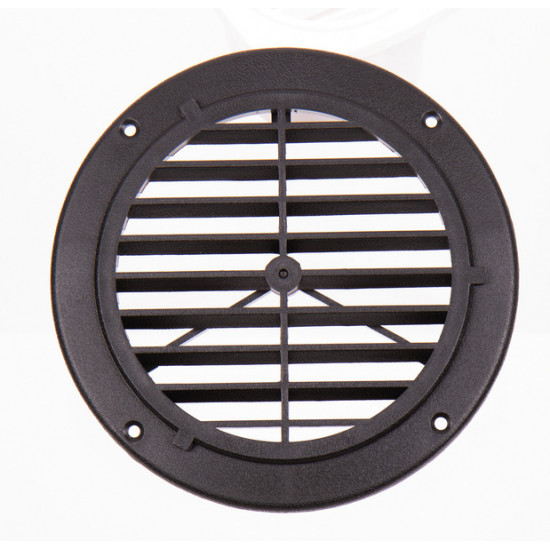 Ventilation grille, black, outer diameter: 164mm, round