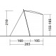 Freestanding rear tent SANDCREST S for bus height 155 - 185 cm