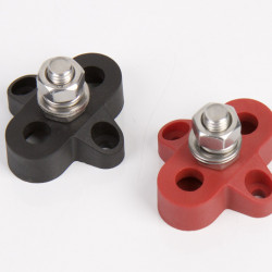 Battery terminal connection bolt / transfer point M8 for screwing on (+/- in set)