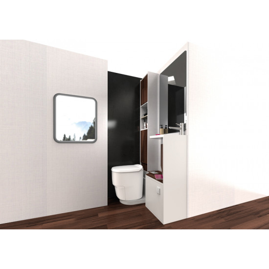 Clesana C1 – waterless toilet with L-adapter